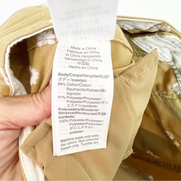 J. CREW KHAKI TAN FLORAL EMBROIDERED HIGH RISE CUFFED BERMUDA SHORTS WOMENS 00 - Picture 5 of 6